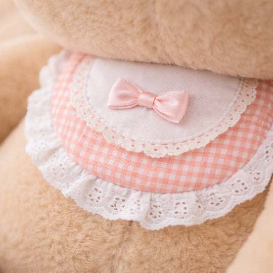 Raquel Pink Bib Bear Plush Toy – Soft Stuffed Animal for Kids