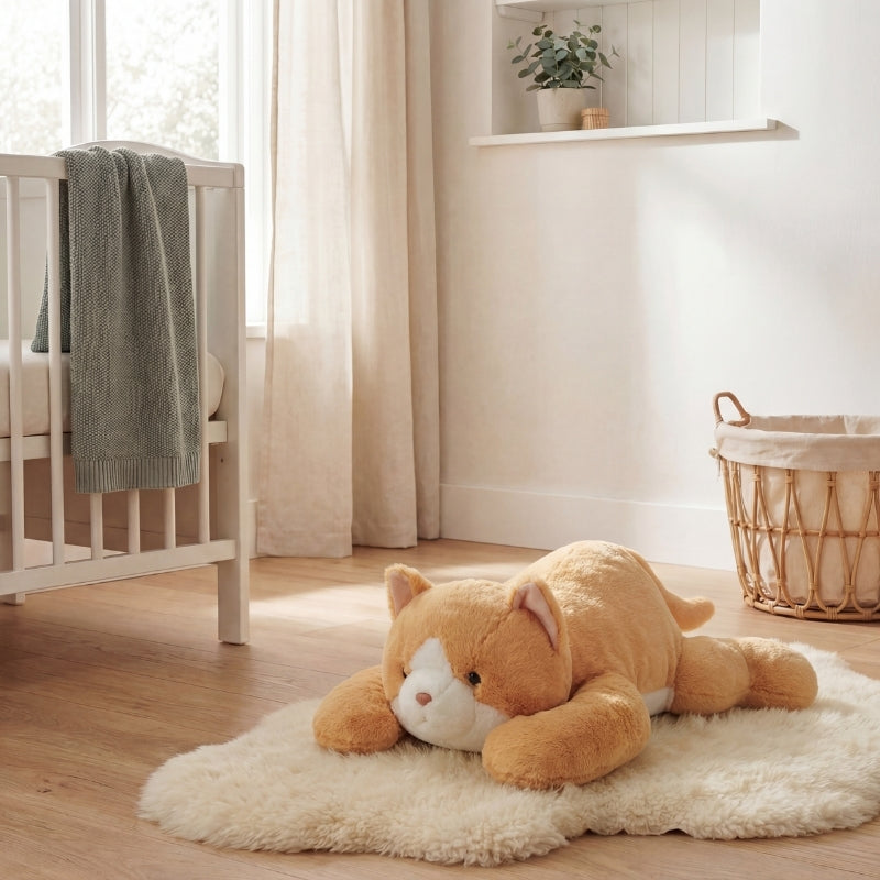 Rosela Sleepy Kitty Plush Toy – Soft Stuffed Animal for Kids