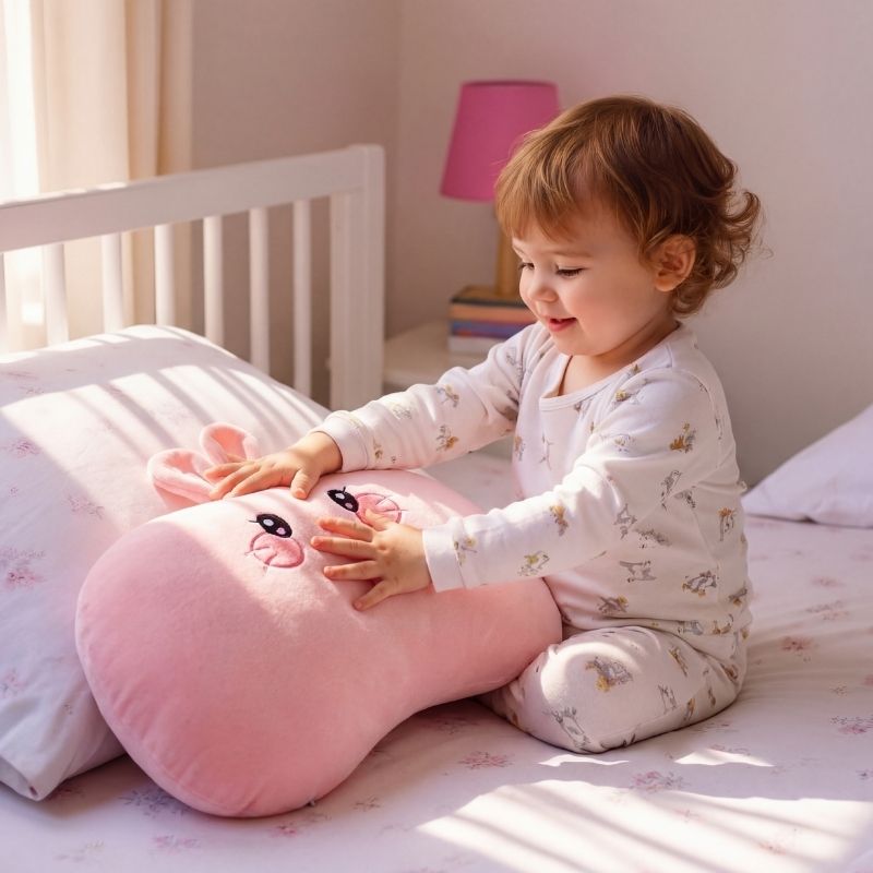 Simona Bunny Cushion Plush Toy – Soft Stuffed Bunny Cushion for Babies & Toddlers