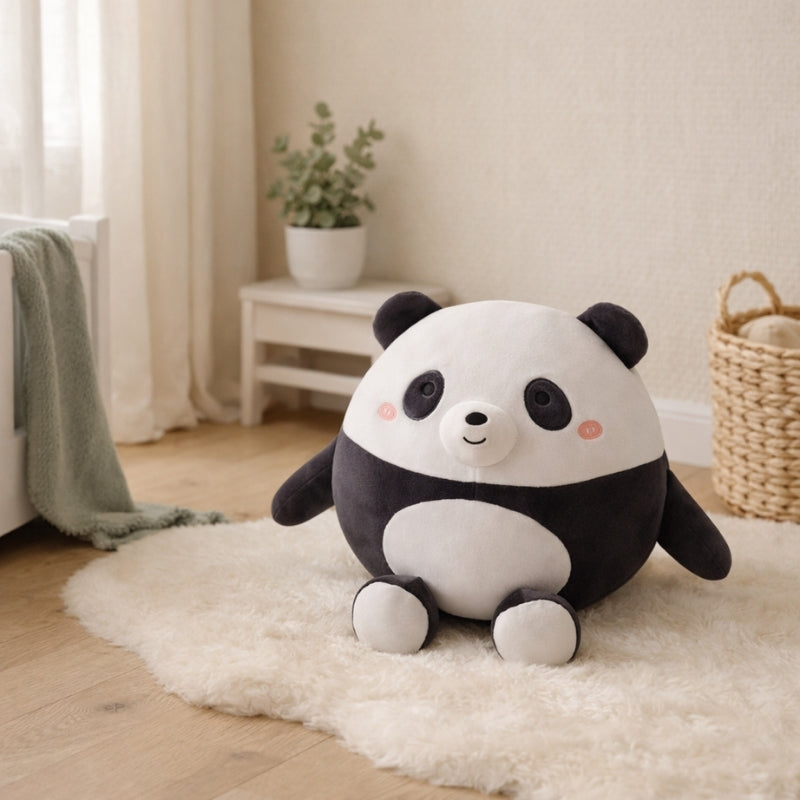 Vesa Round Panda Plush Toy – Soft Stuffed Animal for Kids