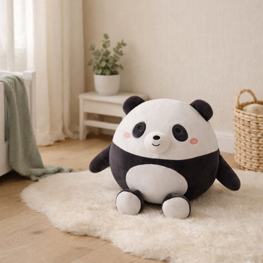 Vesa Round Panda Plush Toy – Soft Stuffed Animal for Kids