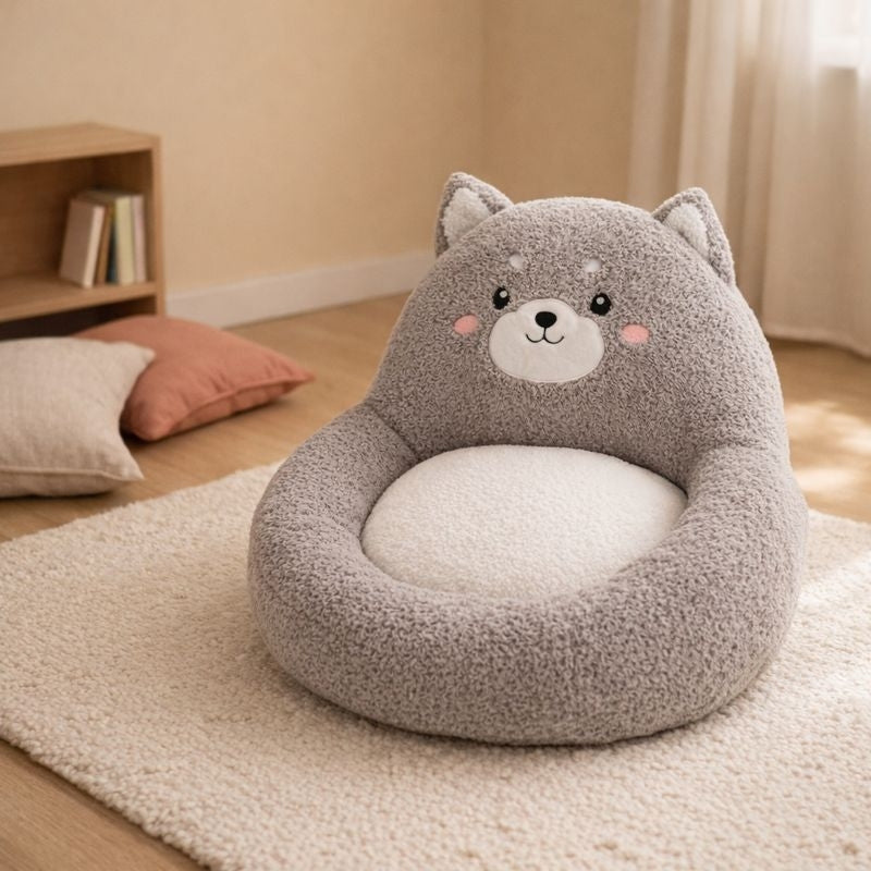 Weni Husky Cushion Plush Toy – Soft Stuffed Animal for Kids