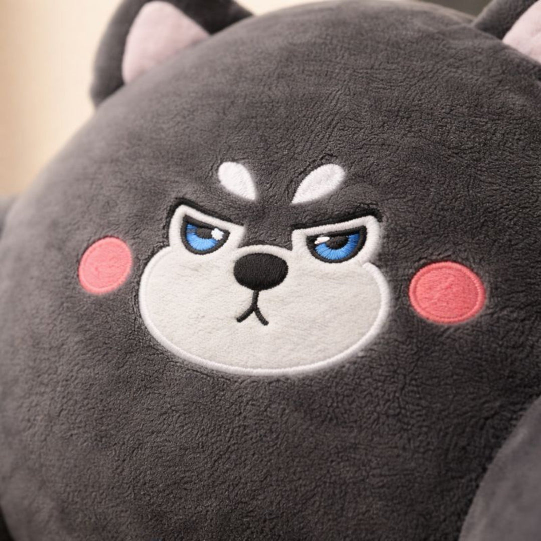 Wila Angry Husky Plush Toy – Soft Stuffed Animal for Kids