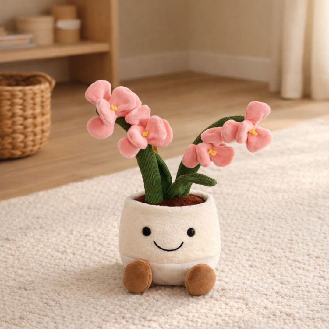 Xina Orchid Plush Toy – Soft Stuffed Flower for Babies & Toddlers