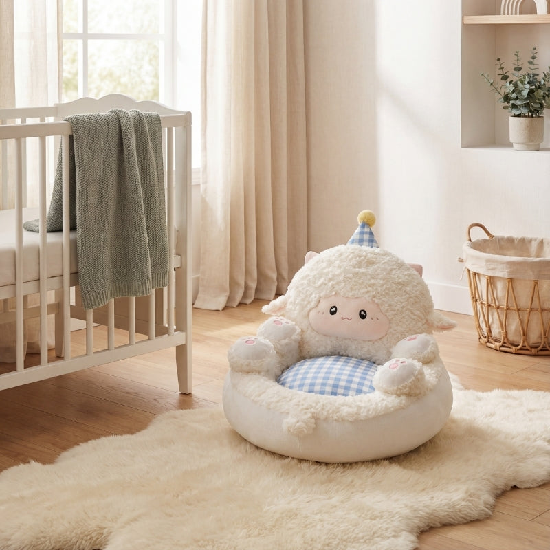 Zuri Sheep Plush Toy – Soft Stuffed Sheep Cushion for Babies & Toddlers